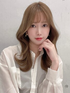 ローウェ 渋谷(Louwe) 韓国風くびれヘア×ミルクティーベージュ【Louwe 渋谷 mitsuki】