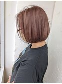 やわらかピンクアッシュボブ★藤原