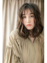 カバーヘア ブリス 志木南口駅前店(COVER HAIR bliss)&nbsp;オリーブベージュ大人ハイライトこなれミディY志木20代30代40代