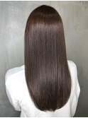 20代30代40代大人可愛いブラウンカラー×縮毛矯正艶感ストレート
