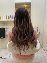 クラン ヘアーアンドスタジオ(CLAN hair & studio)&nbsp;#プルエクステ#エクステ#ハイライト#ブラウンベージュ
