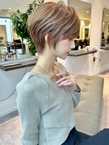 大人可愛い小顔ひし形クビレ丸みボブ20代30代40代大人ショート