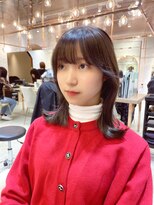 ロンド エスポワール 錦糸町(Lond espoir)&nbsp;ピンクベージュ前髪カタログマルチダボブ【韓国ヘア/鈴木颯】