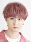 ツーブロックマッシュウルフ韓国系ブリーチカラー原宿