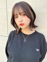 レイリー 原宿 表参道(Rayreee)&nbsp;大人かわいい インナーカラーボブ くびれボブ 原宿/表参道