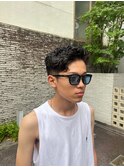 【INTRO./渋谷】アップバングツーブロックショート無造作パーマ