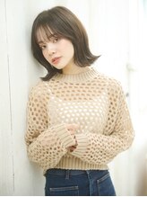アビエブラン 若江岩田(abije blanc) シースルーバング×ボブ