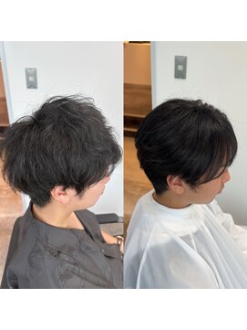 ラムロン(LAMRON) 髪質改善/縮毛矯正/ストレート/メンズ/センターパート/韓国