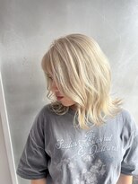 ティア 高知店(TIA)&nbsp;☆ブロンドベージュ×ミディアムボブ☆