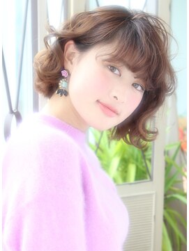 ワースホワイル(WORTH WHILE) マチルダボブピンクベージュインナーグレージュハイライト大人