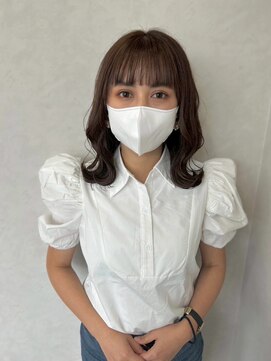 ジーナ  札幌大通(Zina) 美髪＊くびれウェーブセミ＊オリーブベージュ＊Zina札幌大通