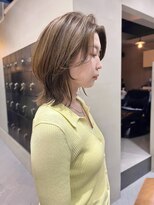 ヘアー アイス ルーチェ(HAIR ICI LUCE)&nbsp;ブリーチなしベージュレイヤーカットダブルカラー/中西