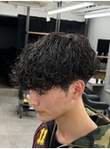 波巻きパーマ/メンズパーマメンズカット波巻きスパイラル