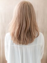 カバーヘア ブリス 戸田公園西口店(COVER HAIR bliss)&nbsp;ミルクティーブロンドハイトーンカラーくびれウルフ10代20代X