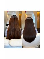 ビーアップヘアー(be:up hair) 縮毛矯正とも相性◎艶感ブラウン
