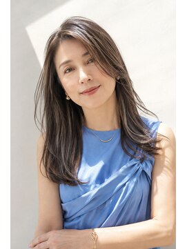 アッシュ 学芸大学店(Ash) ロング/大人女性/グレージュ/髪質改善/白髪ぼかしハイライト