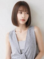 ミロア 薬院(miroa) ボブ ブラウンベージュ 髪質改善 顔周りカット 20代