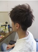 アップバング×ツーブロック