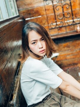 エマージュ 川崎(Emerge) ラフさと甘さが可愛いいボブ