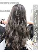 【ADITION渋谷】バレイヤージュ外国人風グレーカラー