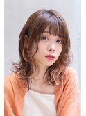 mowen前髪xセシルカットxココアブラウンxフリンジウェーブ
