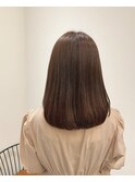 【LILIANA】ぱつっとミディアム×コーラルベージュ
