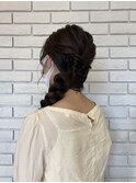 大人可愛い編みおろしヘアセット(^o^)