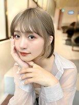 アフロートリノ(AFLOAT Leino)&nbsp;【修】20代30代40代◎透明感カラー×韓国切りぱなしボブ