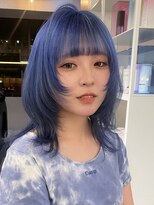 ベレーザ 渋谷(BELEZA)&nbsp;4647ニュアンスカラーブルージュブルーシルバ韓国レイヤーロング