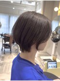 〈宮本〉前髪なしショート×モカベージュ