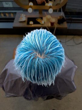 ジルバイジゼル(JILL by GiseL) Y/水色カラールーツ/メンズブリーチ