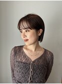 切りっぱなしボブ/シースルーバング/前髪/原宿神宮前