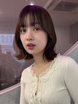 ロンドワン 三宮元町(Lond one) ボブ/切りっぱなしボブ/タッセルボブ/ダークグレー/ミニボブ