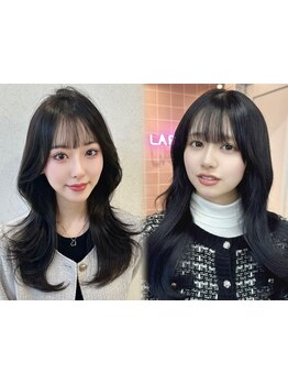 理想の毛流れと小顔映え前髪カット＆顔周りデザイン。360度どこから見ても可愛い！女性らしさ◎[新宿]