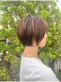 小顔/艶カラー/マッシュショート