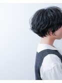 パーマを活かしたショート