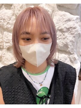 ヘアサロン エフ 渋谷(F) フェイスレイヤー＃ウルフカット＃ミルクティー