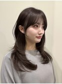 韓国風/レイヤー/小顔/前髪カット/髪質改善/グレージュ/透明感