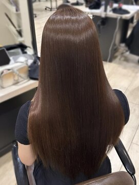 ユーフォリア 銀座本店(Euphoria) 水素ストレート 縮毛矯正 アッシュブラウンカラー