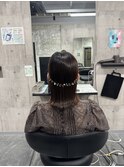 お呼ばれアレンジ ヘアセット ボブアレンジ