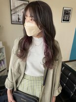 ルフテ(LOFTE)&nbsp;ロングヘア×ピンクイヤリングカラー☆