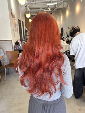 ラック 津田沼(LUCK) レッド/津田沼/韓国ボブ/ケアブリーチ/似合わせカット