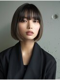 【大人のミニボブ】 × スモーキーカラー