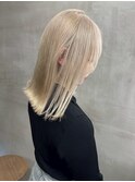 京都西院/ベージュカラー ブリーチ 髪質改善 ダブルカラー