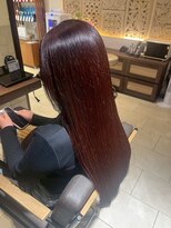 ヘアリゾート粋 ティガ 池袋店(tiga) 透明感カラー/ブラウンレッド/ストレートヘア