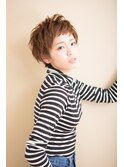 かわいい斜めベリーショートバング