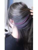 ジウ 上通り(JIU)&nbsp;ハイライトシルバーグレージュ×インナーユニコーン×ツヤ感