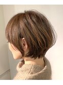 熊本初！オシャレ染めの白髪染め/ハイライト/ラウンドショート