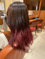 ネオリーブ コパン 鶴見店(Neolive copain)&nbsp;グラデーションカラー×ローズレッド　neolivecopain