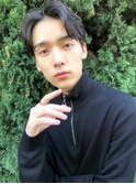 20代30代大人かき上げセンターパート 黒髪
